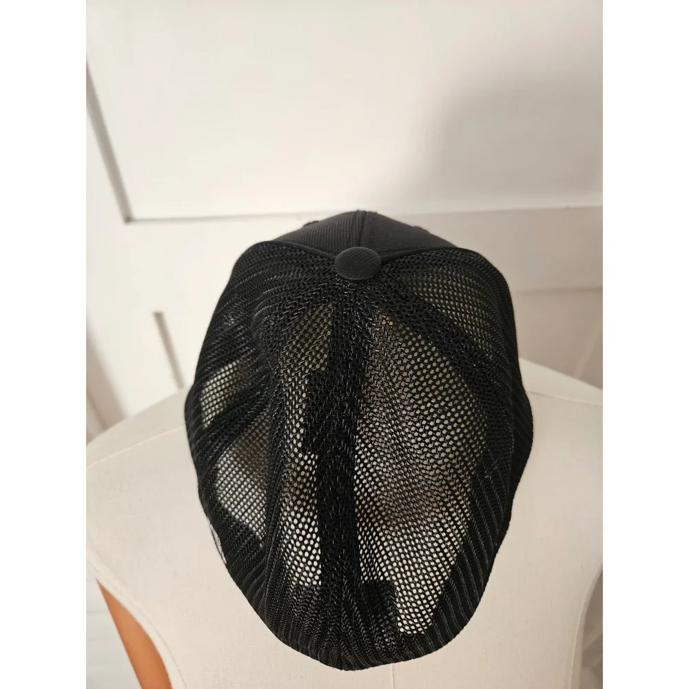 Pacific Headwear 404M Trucker Hat Cap Black PG Logo Men's Size L-XL Flexfit